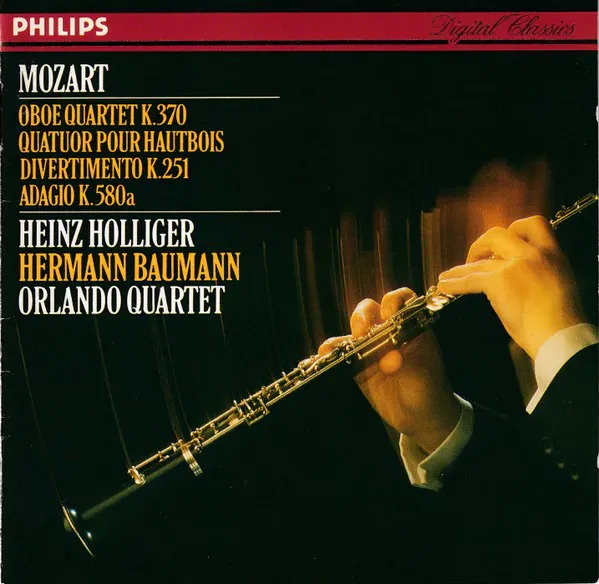 Oboe Quartet, K. 379 / Divertimento, K. 251 / Adagio, K. 580a cover