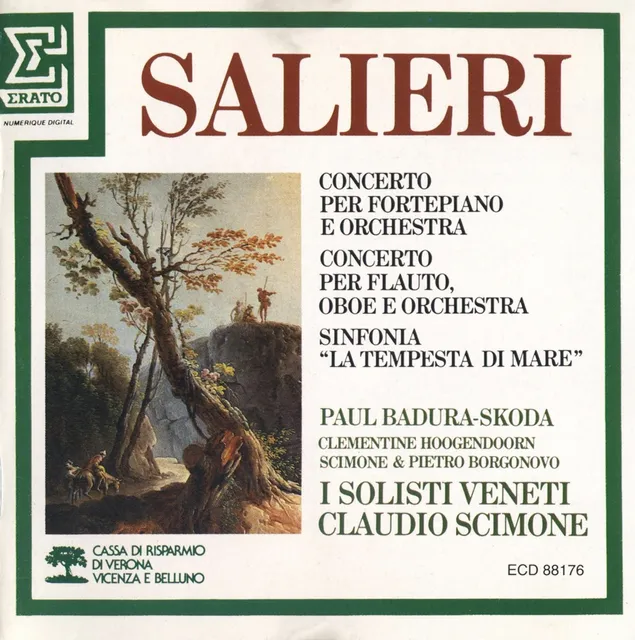 Antonio Salieri: Piano Concerto in B-flat, Concerto for Flute & Oboe / Francesco Salieri: Sinfonia "La tempesta di mare" cover