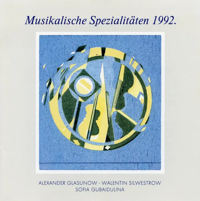 Musikalische Spezialitäten 1992. 封面