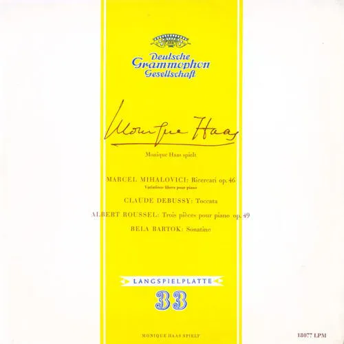 Mihalovici: Ricercari, op. 46 / Debussy: Tocata / Roussel: Trois pièces pour piano, op. 49 / Bartók: Sonatine 封面